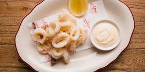Calamari fritti made with sweetly tender Hawkesbury calamari.