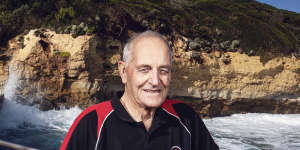 Sixty years of saving lives:David McKenzie at Port Campbell pier.