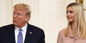 US president Donald Trump and Ivanka Trump in 2020.