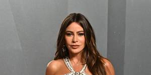 Sofia Vergara arrives at the Vanity Fair Oscar Party.