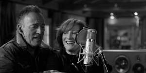 With wife Patti Scialfa in the new documentary,Letter to You.