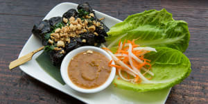 Bo la lot served at Hanoi Mee in Port Melbourne. 