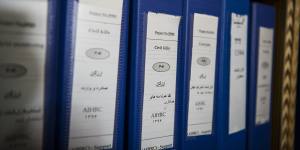 Folders titled “Civil[ian] Kills” in the Tarin Kowt office of the Afghan Independent Human Rights Commission (AIHRC). 