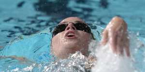 Kaylee McKeown in her 200m backstroke final.
