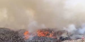 Out of control blaze at Bali landfill