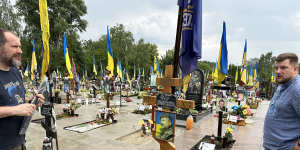 A Ukrainian burial site.