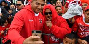 Sea of red to cheer Tonga,but they're well in the black with bookies