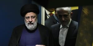 Iran’s President Ebrahim Raisi arrives to address the 78th session of the UN General Assembly last month.