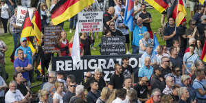 Supporters of the far-right Alternative for Germany (AfD) party at a rally last week.