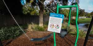 Melbourne’s playgrounds were closed for a brief period.