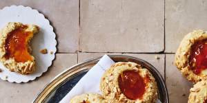 Helen Goh’s almond shortbread with Stephanie’s mother’s cumquat marmalade.