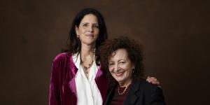 Laura Poitras (left) and Nancy Goldin at this year’s Academy Awards Nominees Lunch.