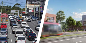 Parramatta Road. Photo Now and revitalisation proposal. 