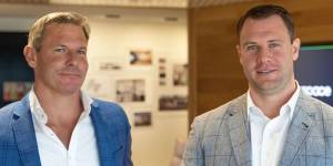 Gareth Hales,left,and Charles Hales,who sold the office design firm Unispace in 2021 for $300 million.
