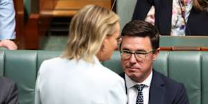Opposition Leader Sussan Ley and Nationals leader David Littleproud.