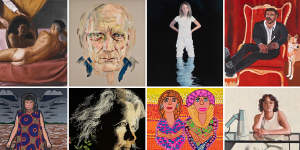 A selection of finalists in the 2022 Archibald Prize. 