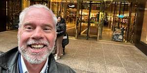 University of Sydney pro vice-chancellor Ben Eggleton outside Trump Tower.