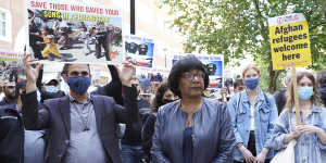 Labour MP Diane Abbott,who in 1967 was the first black woman to enter the House of Commons.