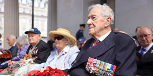 Wing Commander John Bell attending the Bomber Command Memorial Act of Remembrance,June 26,2022,in London