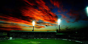 The SCG,under lights.