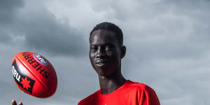 Mac Andrew has been inspired by AFL players such as Majak Daw,Mabior Chol and Changkuoth Jiang.
