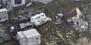 The damage in Kanazawa,Ishikawa prefecture.