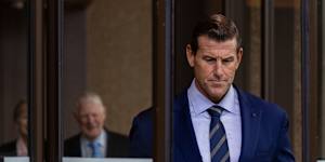 Ben Roberts-Smith outside the Federal Court in May.