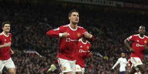 Cristiano Ronaldo was the hat-trick hero for United.