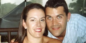 Melissa Caddick with her first husband Tony Caddick. 