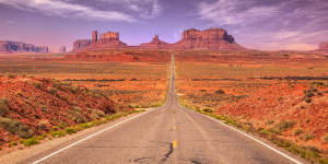 State of awe:Monument Valley in Utah. 