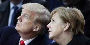 Trump and Merkel.