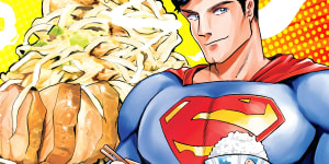 Superman vs Meshi:the Man of Steel has a weakness for burger-flavoured sushi.