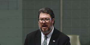 George Christensen on the floor of Parliament on Wednesday.