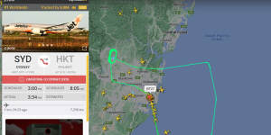 The Jetstar flight circled Sydney Airport before making an emergency landing.