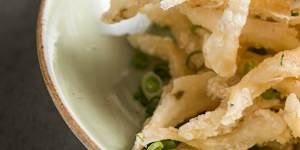 Deep-fried silverfish.
