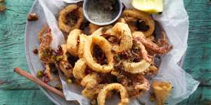 Salt,pepper and fennel squid.
