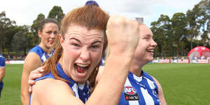 North Melbourne’s Aileen Gilroy.