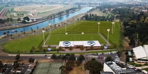 An artist's impression of the three pitches that would be the new base for Victory's women's and youth teams.