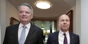 Finance Minister Mathias Cormann and Treasurer Josh Frydenberg are facing an uprising of Coalition MPs over superannuation increases.