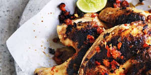 Barbecued spicy chicken.