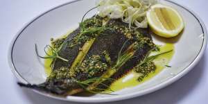 Fish of the day (flounder on this occasion) at Saint George.