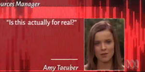 Amy Taeuber recorded her conversation with a member of Channel Seven's Human Resources