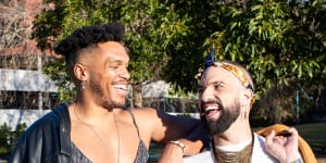‘We need to meet’:The kooky-dressing duo who kick-started a queer sports league