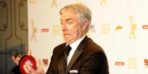 Shaun Micallef with his Silver Logie in 2010.
