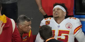 Patrick Mahomes was forced off the field in the first half due to an ankle injury.