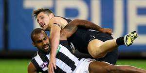 Heritier Lumumba in his playing days at Collingwood.