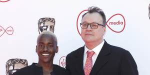 Gatwa and Doctor Who showrunner Russell T Davies at the Virgin Media British Academy Television Awards in 2022.