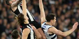 Jeremy Howe struggled against Cat Jeremy Cameron in the qualifying final but was terrific for Collingwood in the win over Fremantle