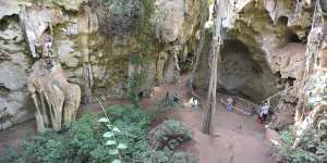 The Panga ya Saidi cave site in Kenya.