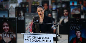 Meghan Markle,Duchess of Sussex attends the inauguration of the Lost Screen Memorial.